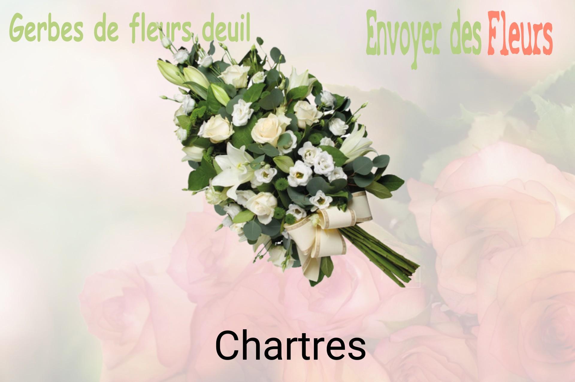 Gerbe de fleurs de deuil livrée à Chartres